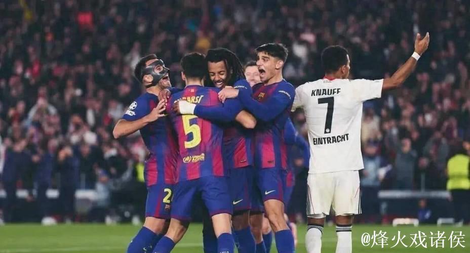 后卫双响建功,巴萨2-1力克法兰克福 后卫双响建功,巴萨2-1力克法兰克福